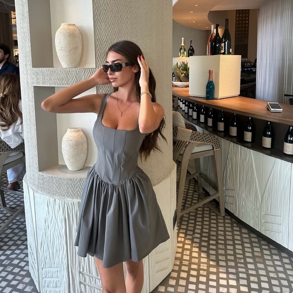 Zara dress mini corset inspired ruffled balloon bodycon summer cocktail wedding